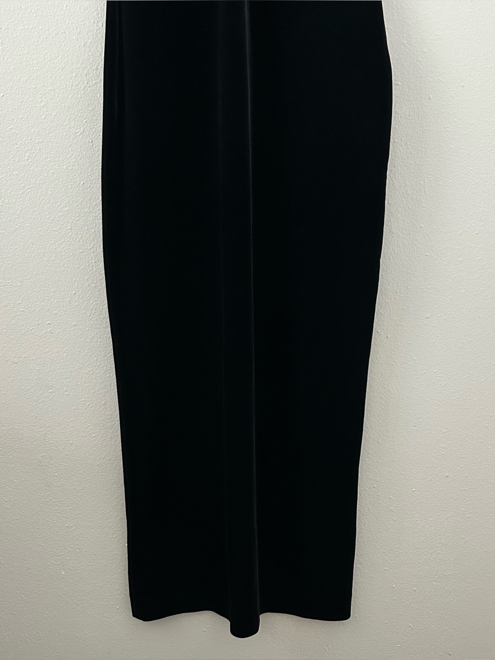 Vintage Night Way Collections Black Velvet Cheongsam Gown Women’s M 90s Evening - Picture 3 of 11